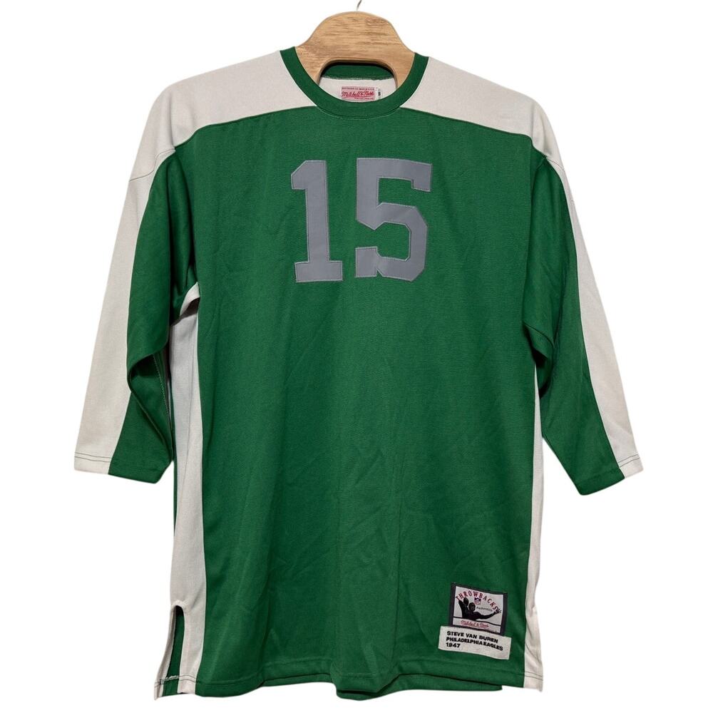 Vintage Mitchell & Ness Throwbacks Steve Van Buren Eagles #15, Size 58
